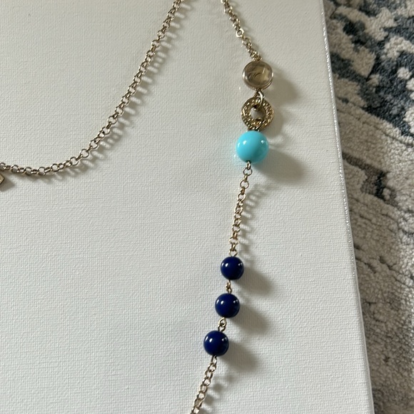 Banana Republic blue and turquoise beaded necklace - Picture 4 of 6